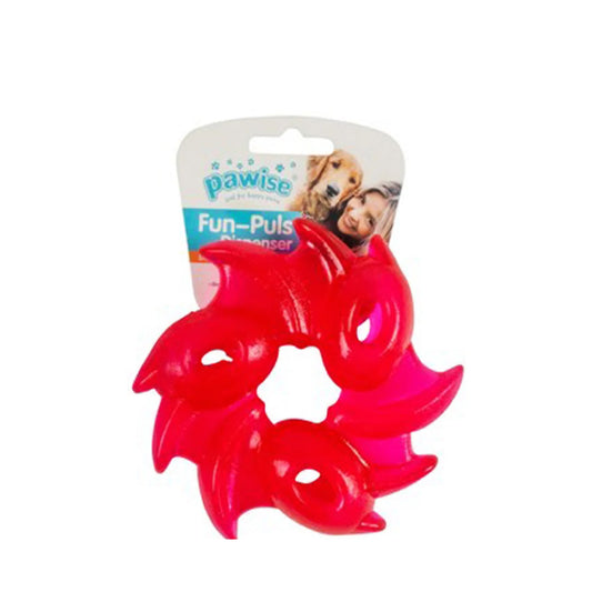 Pawise Flywheels Rubber Dog Toy with Treat Dispenser Large 14cm