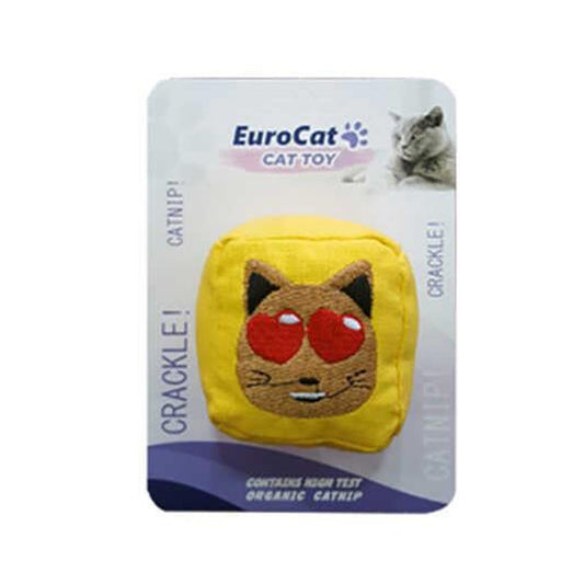 Eurocat Catnip Cat Face Cube Cat Toy 6cm