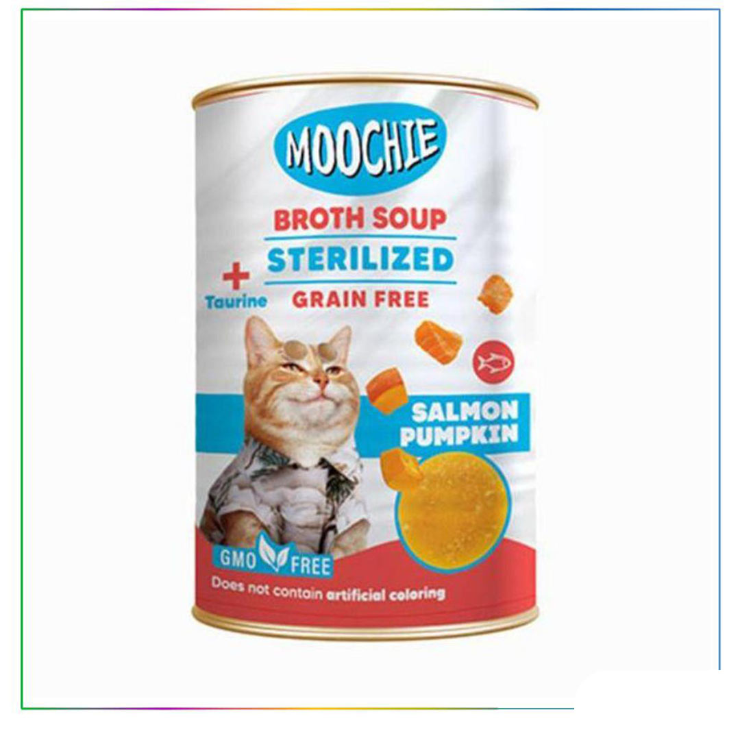 Moochie Salmon and Pumpkin Soup Flavored Cat Treat 135ml