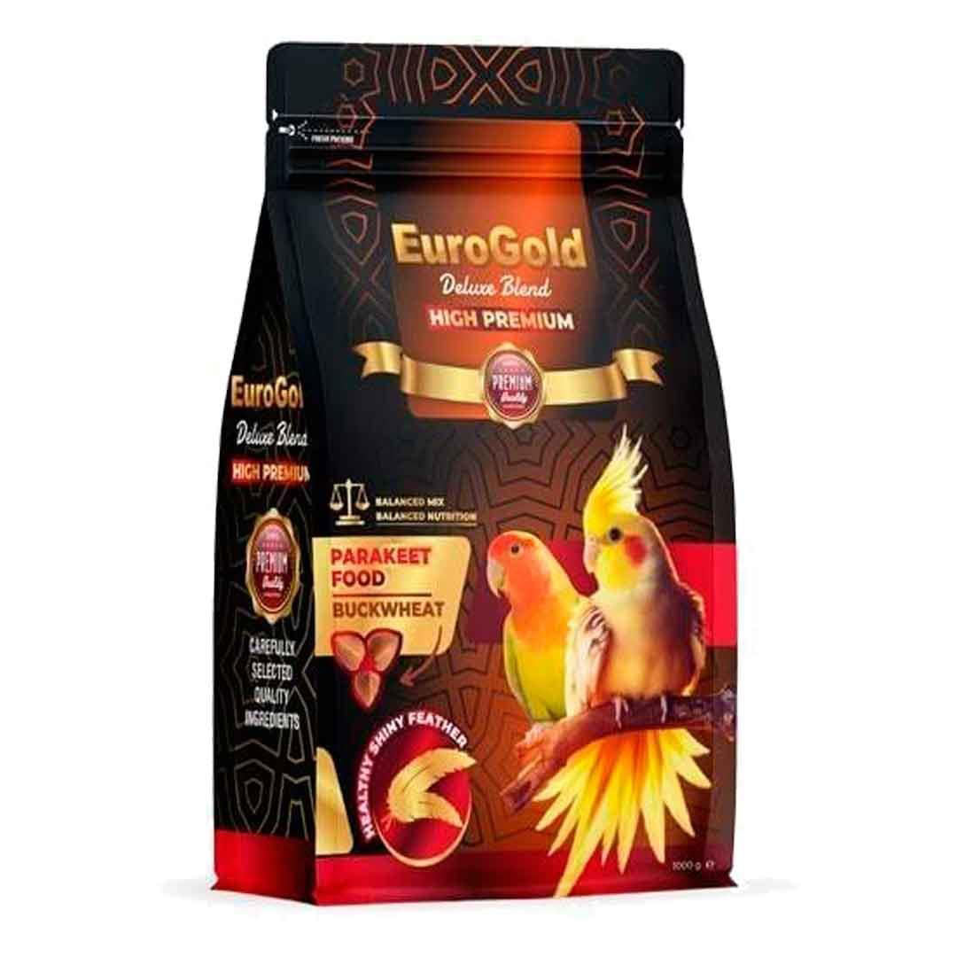 EuroGold Deluxe Blend with Buck Wheat Parakeet Food  1 Kg