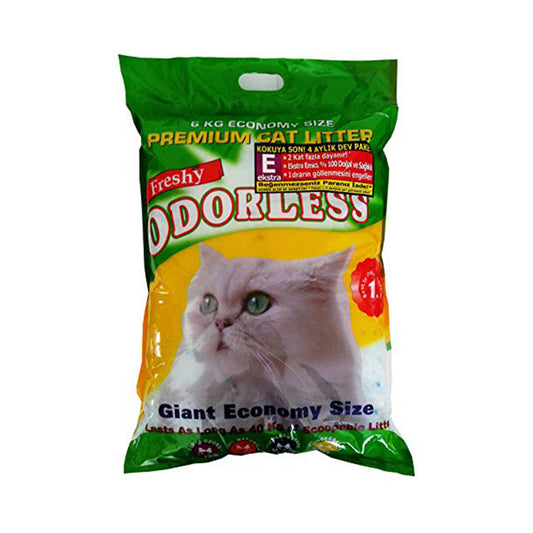 Freshy Odorless Regular Super Absorbent Crystal Cat Litter 6 Kg