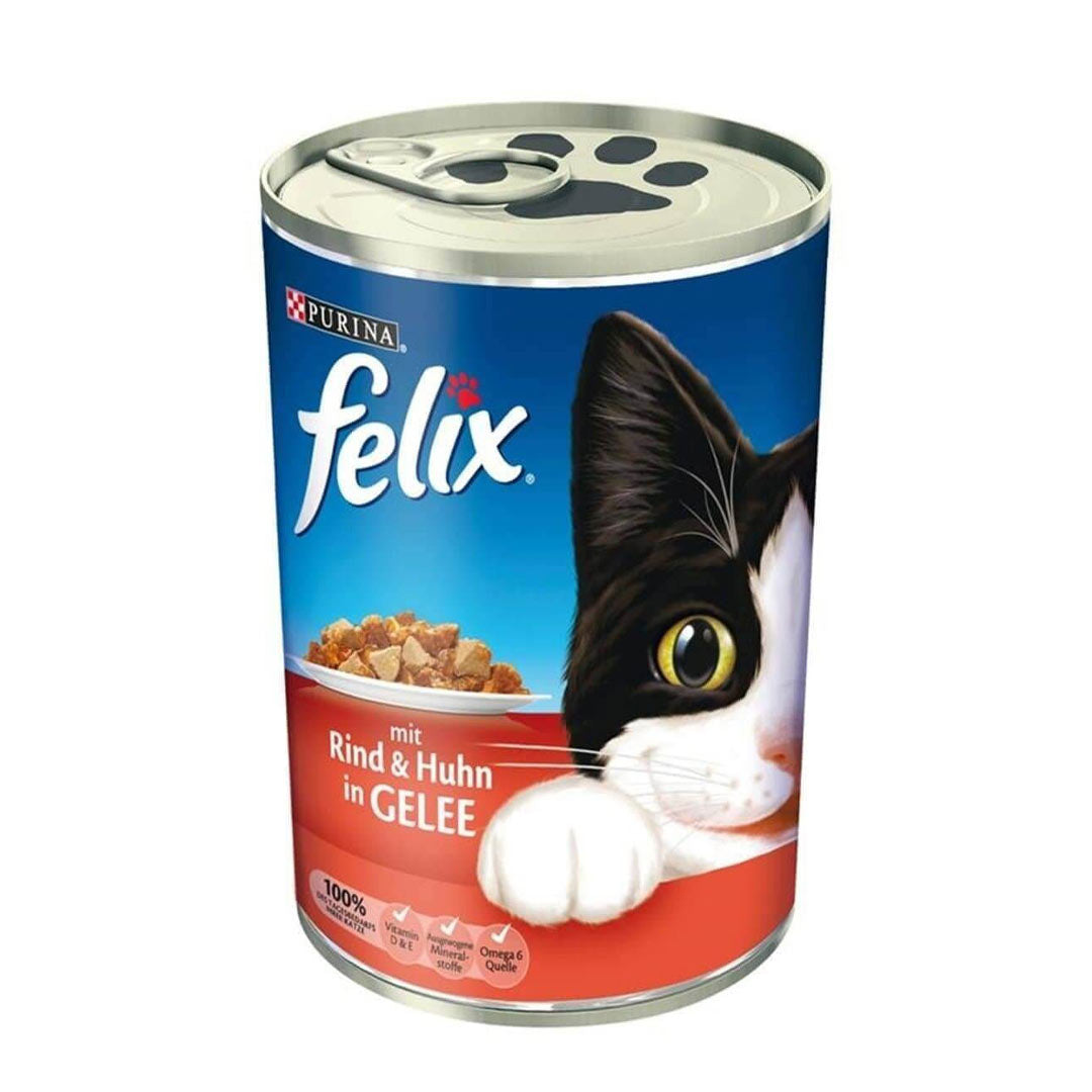 Felix Sığır Etli Ve Tavuk Etli Jöle İçinde Kedi Konservesi 400gr