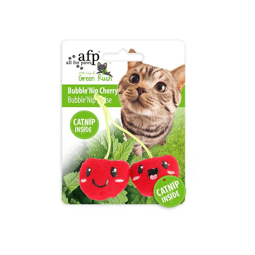 Afp Green Rush Cherry Plush Cat Toy with Catnip