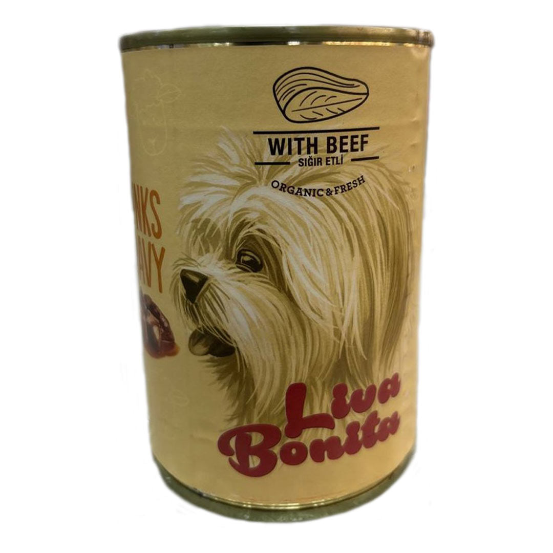 Liva Bonita Sığır Etli Köpek Konservesi 400gr