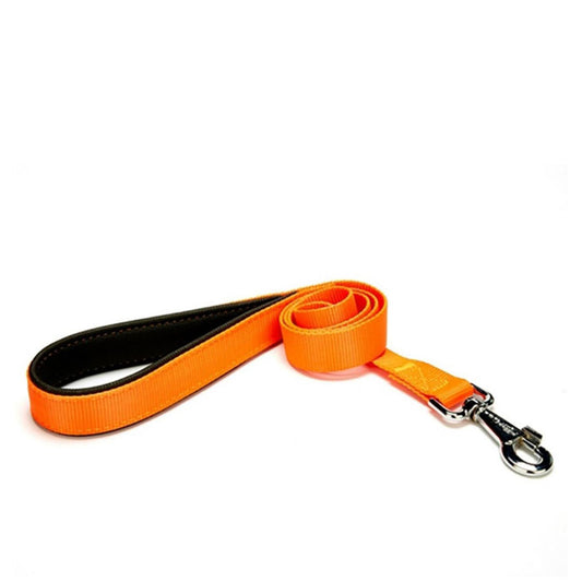 Doggie Comfort Woven Handmade Orange Dog Walking Leash 2.5x120-cm