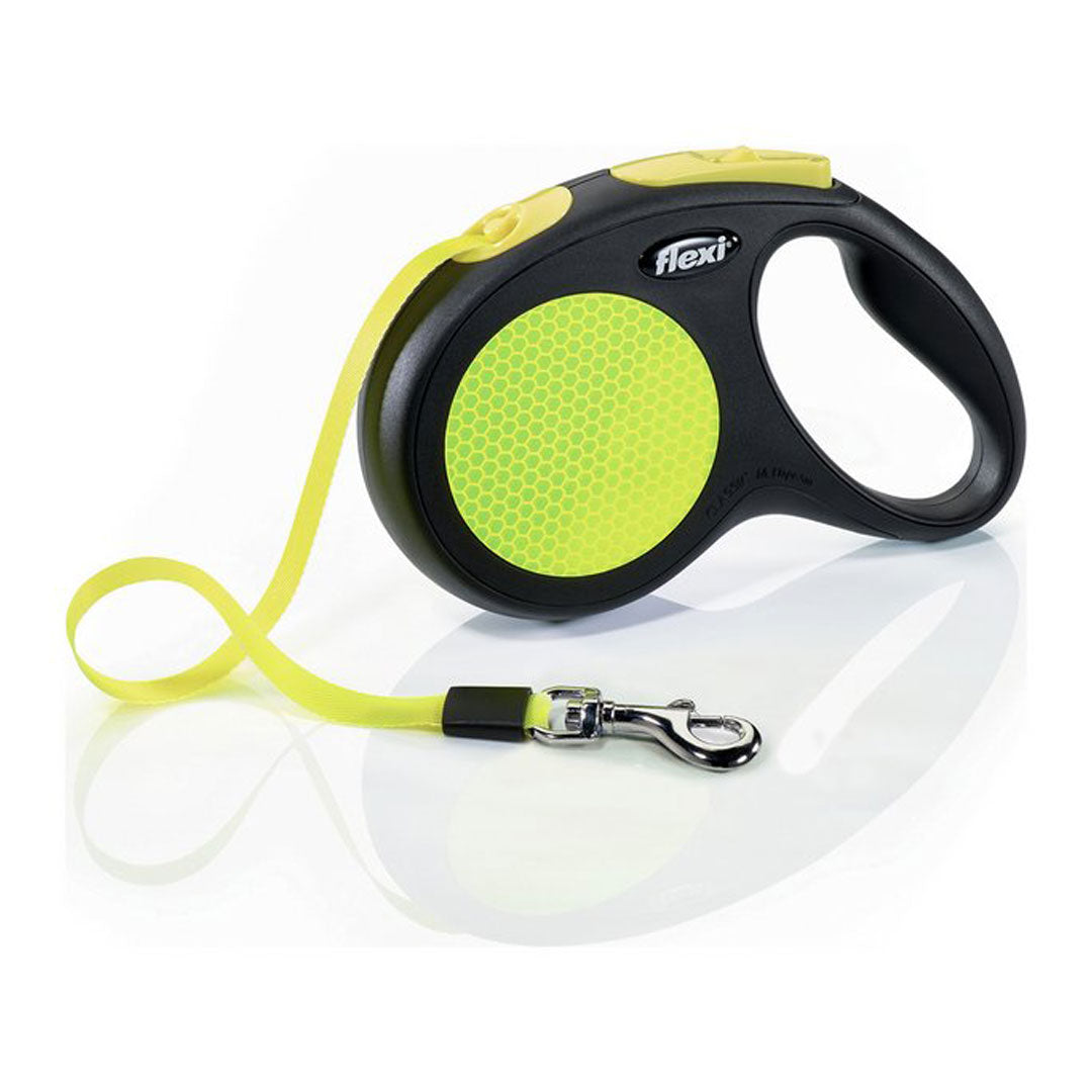 Flexi New Otomatik Şerit Neon Sarı Köpek Gezdirme Tasmasi 5m [L]