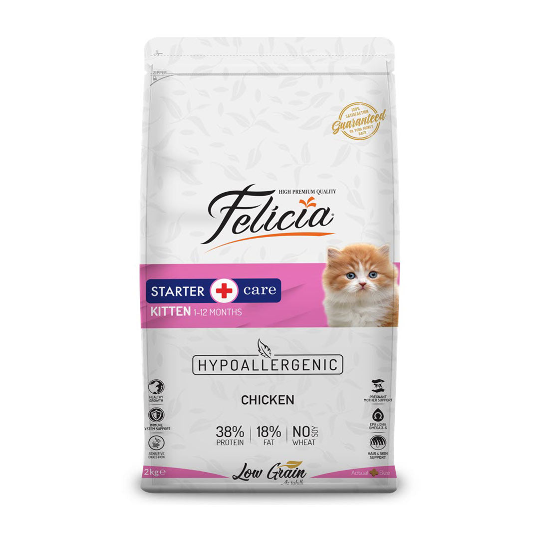 Felicia HypoAllergenic Low Grain Chicken Kitten Food 2kg