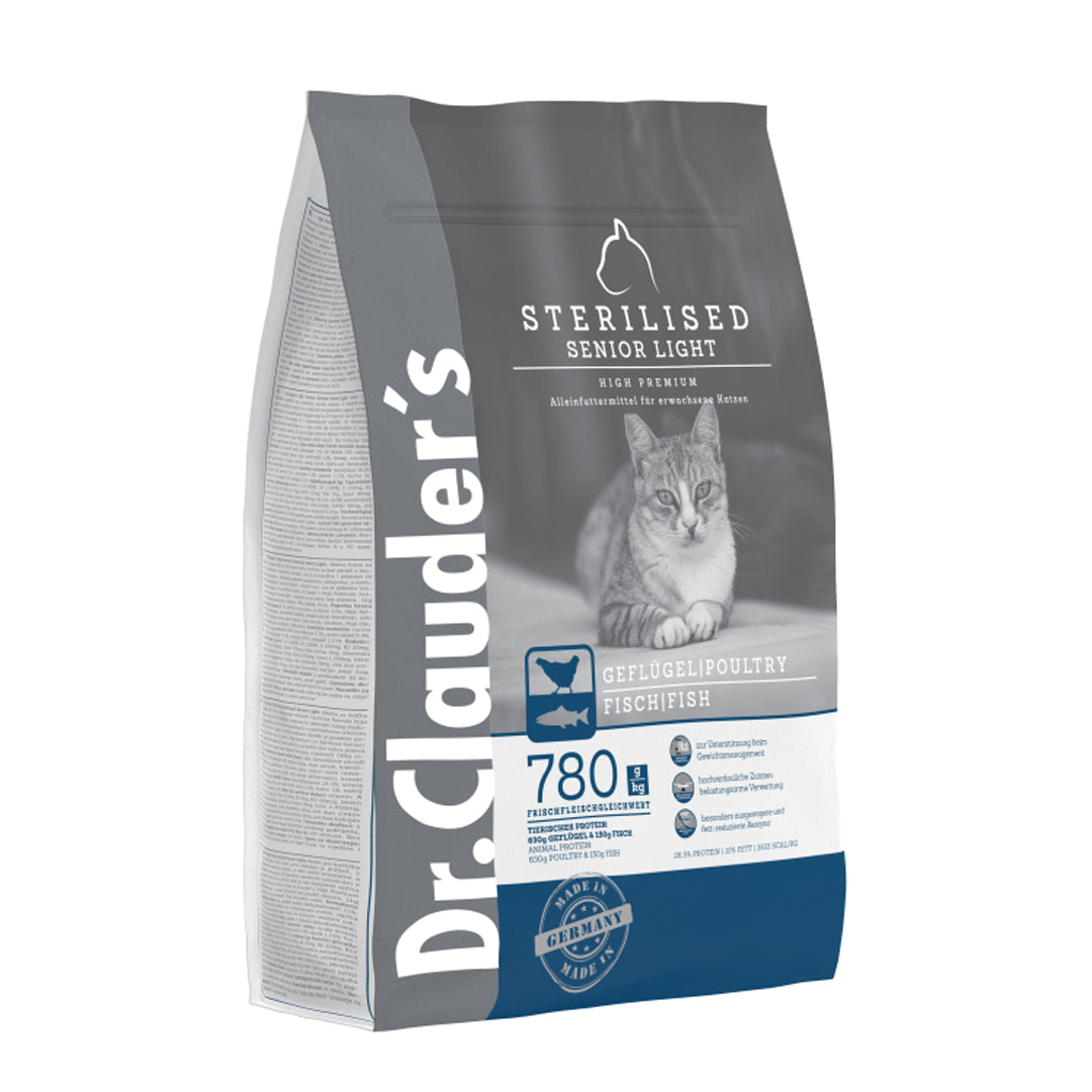 Dr.Clauder's Tavuk Ve Balıklı Yaşlı Diyet Kısırlaştırılmış Kedi Maması 1.5 Kg