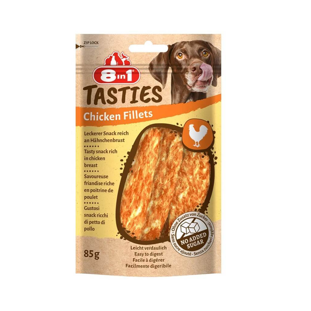 8 in 1 Tasties Chicken Fillet Dog Treat 85gr