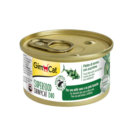 GimCat Superfood Shinycat Ton Balıklı ve Kabaklı Yetişkin Kedi Konservesi 70gr