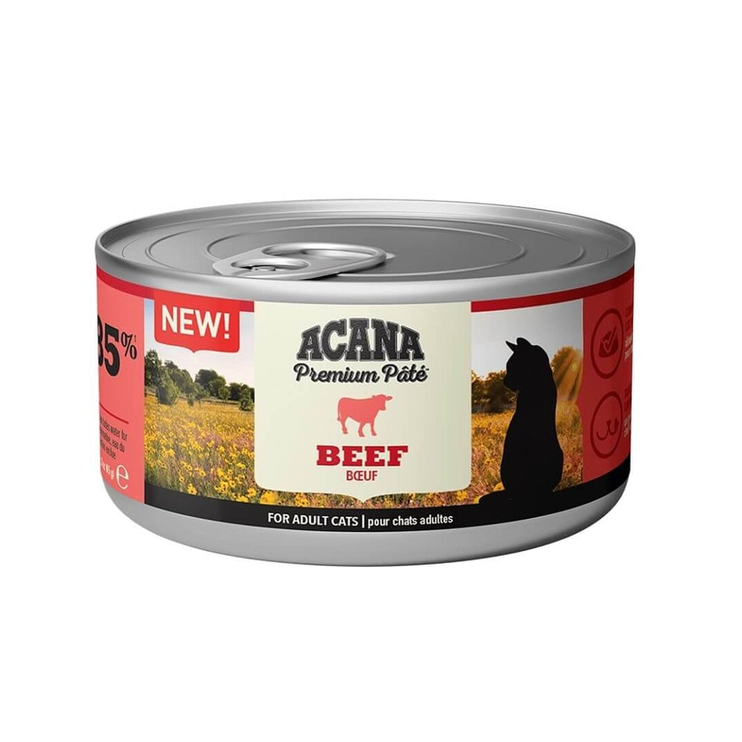 Acana Premium Pate Sığır Etli Ezme Yetişkin Kedi Konservesi 85gr