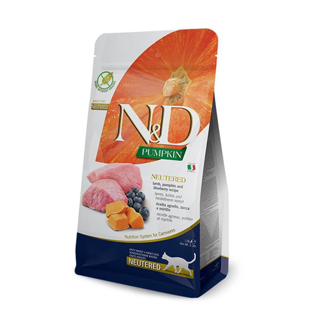 N&D Pumpkin Lamb with Blueberry Adult Cat Food 1.5kg