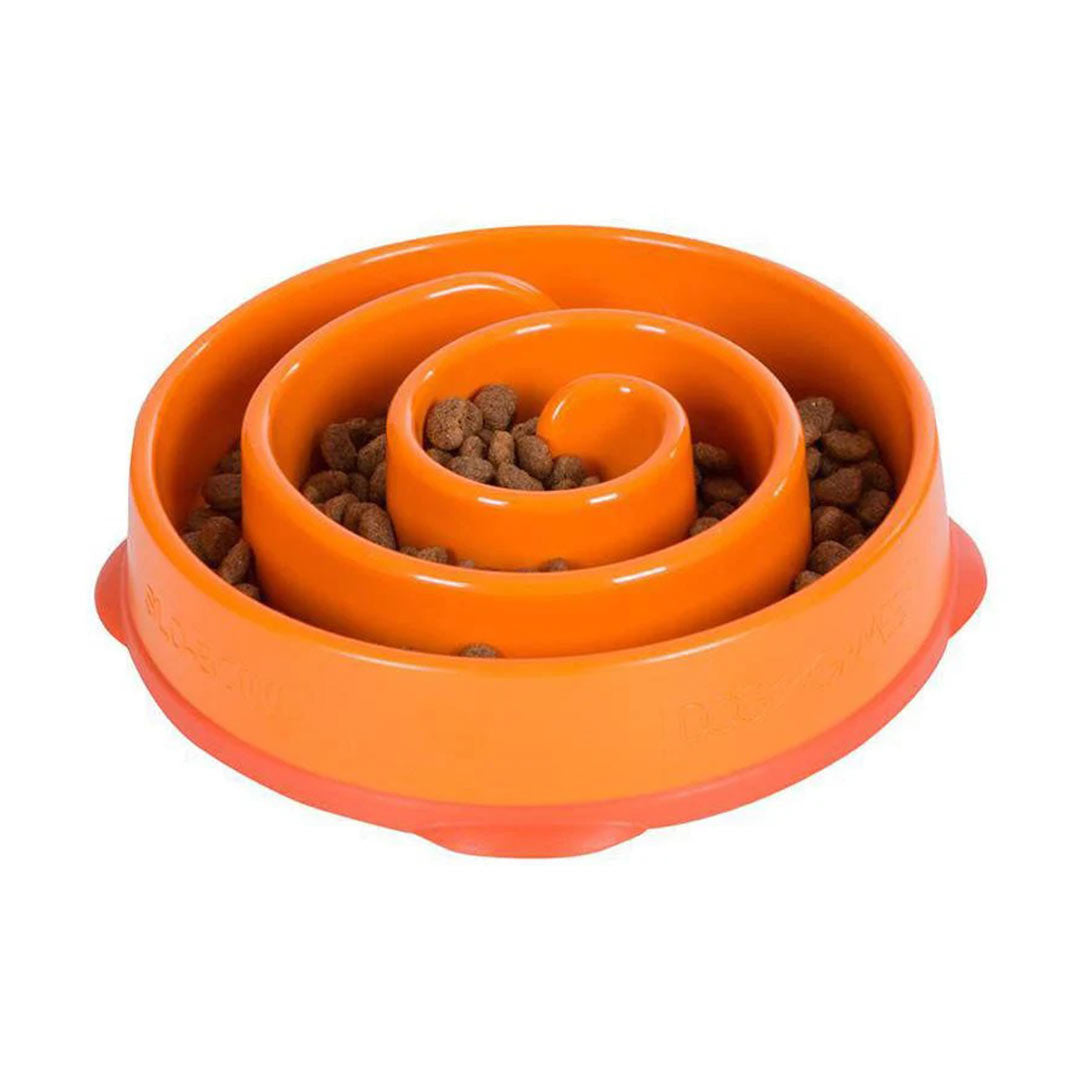 Dog Games Slow-Bowl Orange Food Bowl 2 Cups 24x4 Cm