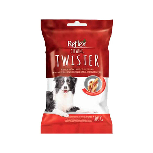 Reflex Chewing Twister Chicken and Game Meat Dog Treat 100g