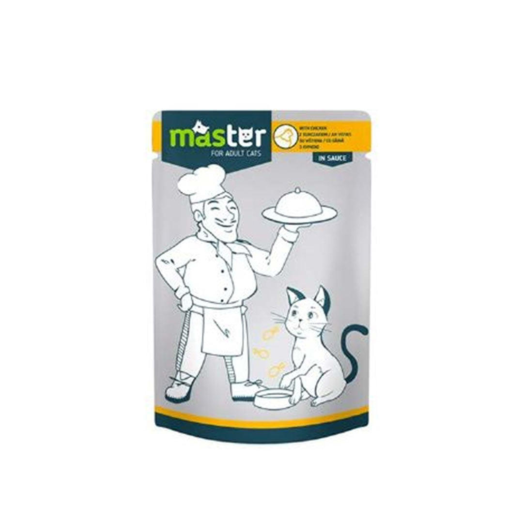 Master Pouch Tavuk Etli Yetişkin Yaş Kedi Maması 80gr