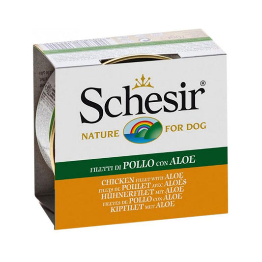 Schesir Chicken and Aloe Vera Jelly Dog Canned Food 150g