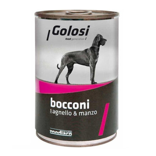 Golosi Bocconi Sos İçinde Parça Biftek ve Kuzu Etli Yetişkin Köpek Maması 400 gr