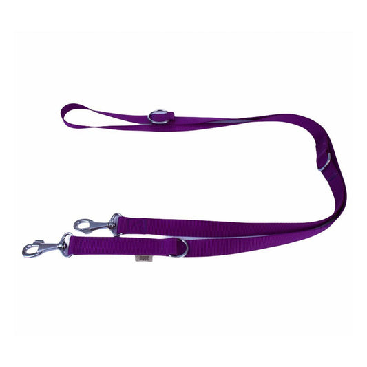 Doggie Classic Woven Purple Dog Walking Leash Medium 2.5x120-190 Cm