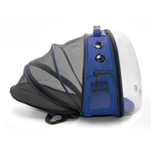 Doggie & Cattie Fileli Mavi Kedi ve Küçük Irk Köpek Sırt Taşıma Çantası 25x60x40 Cm