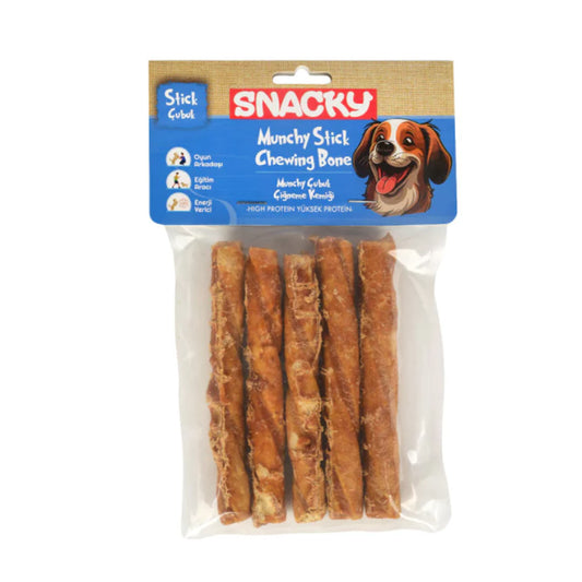 Snacky Crispy Munchy Beef and Chicken Dog Chew Bone 13cm