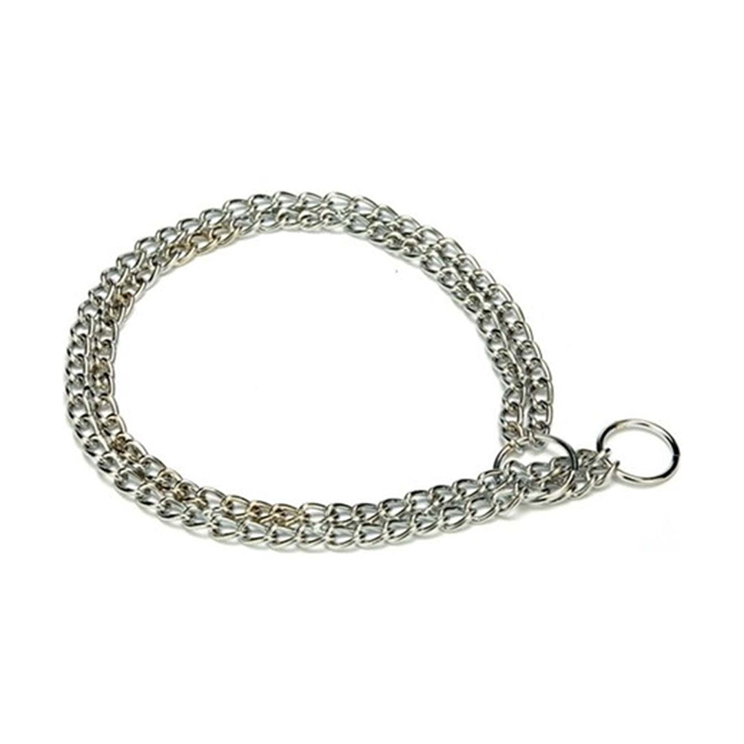 Flip Pet Double Row Chain Choke Dog Collar 2.5 mm 50 cm