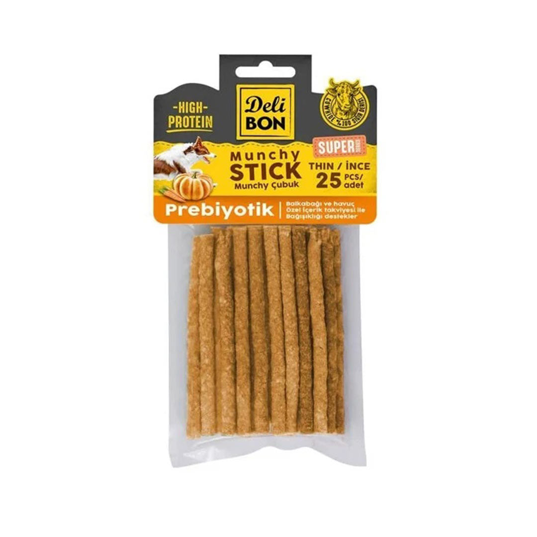 Delibon Super Munchy Thin Stick Prebiotic Dog Chew Bones 25 Pieces