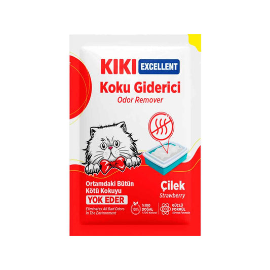 KIKI Excellent Strawberry Scented Cat Litter Deodorizing Powder 25 GR