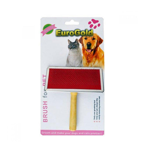 EuroGold Kedi & Köpek Tahta Saplı Fırça M