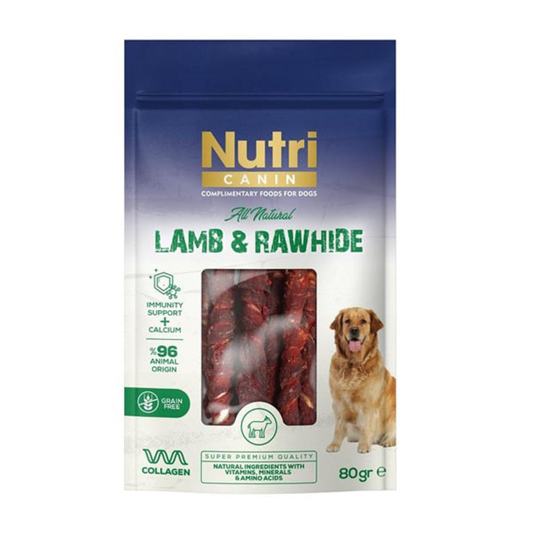 Nutri Canin Wrapped with Rawhide and Lamb Dog Treat 80g 