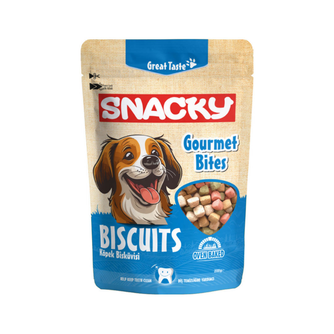 Snacky Gourmet Bites Köpek Ödül Bisküvisi 200gr