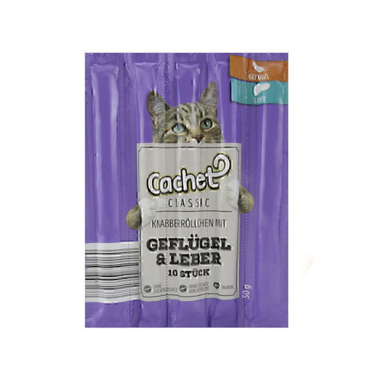 Cachet Klasik Tavuk ve Karaciğer Kedi Atıştırmalığı 5 adet, 50gr