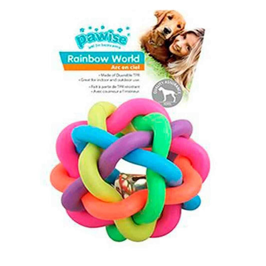 Pawise Rainbow World Örgü Top Köpek Oyuncağı S 6.5 cm