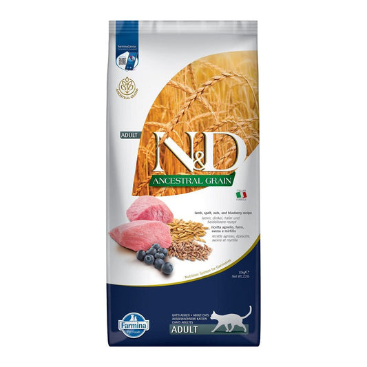 N&D Grain-Free Sterilized Lamb and Blueberry Cat Food 10 Kg