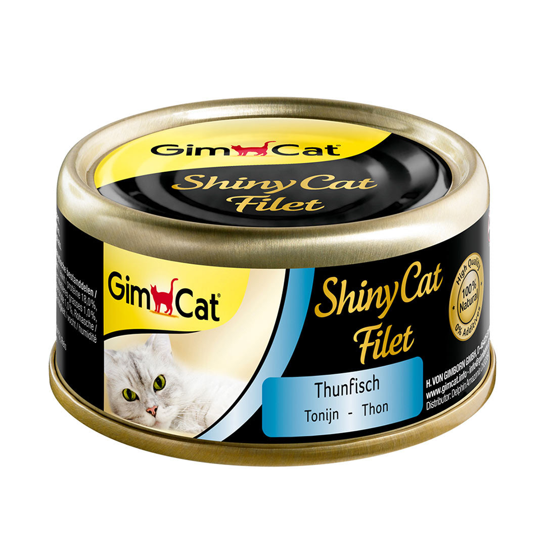 GimCat ShinyCat طعام القط المفروم من فليه التونة 70 غرام