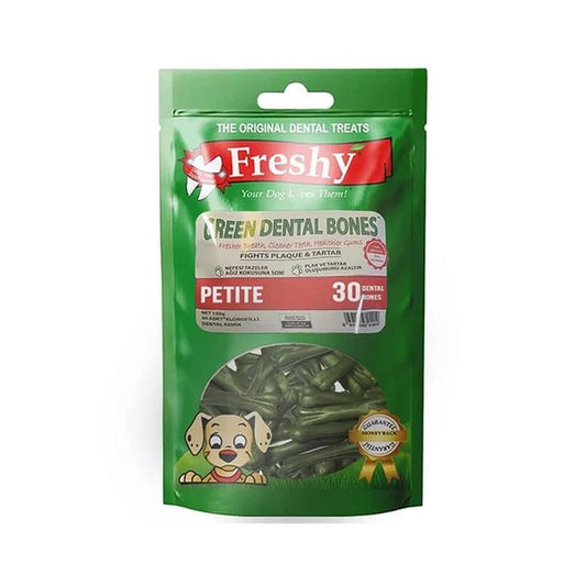 Freshy Green Dental Anti-Bad Breath Chlorophyll Dog Treat Bone XS 30's 150Gr