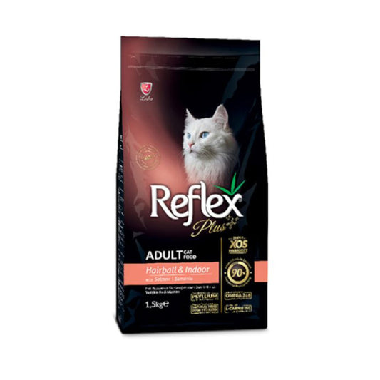 Reflex plus hairball & Indoor somonlu yetişkin kedi maması 1,5 kg