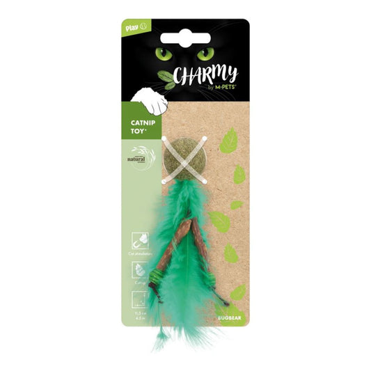 M-Pets Charmy Bugbear Green Cat Toy with Catnip