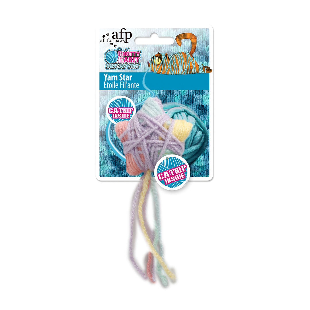 Afp Knotty Habit Colorful Yarn Star Cat Toy