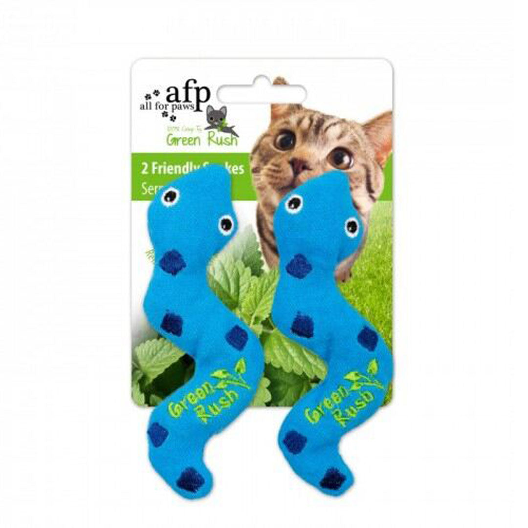 Afp Green Rush Cat Grass Snake Plush Cat Toy