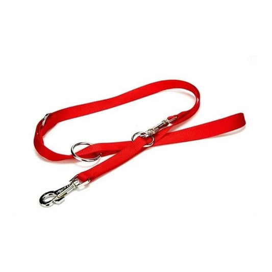 Doggie Classic Woven Red Dog Walking Leash Medium 2x120-190 Cm