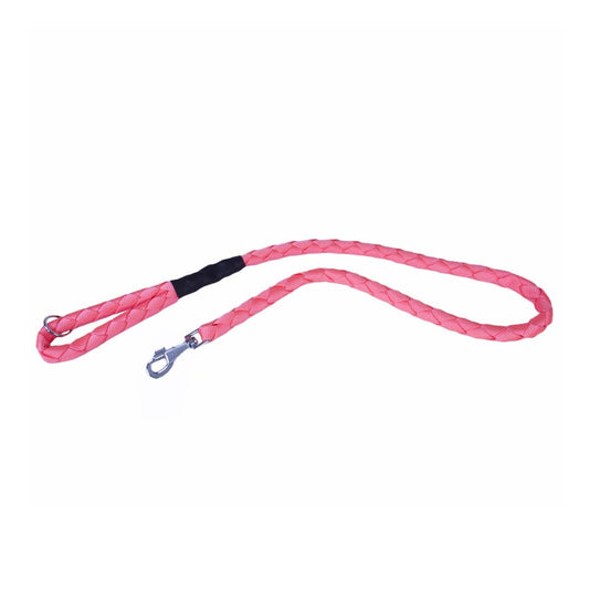 Doggie Handmade Braided Pink Dog Walking Leash M 2.5x120cm