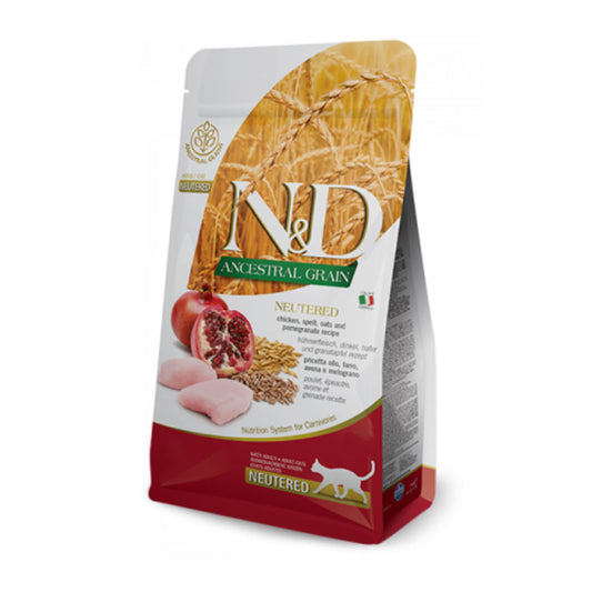 N&D Low Grain Sterilized Chicken and Pomegranate Cat Food 10 kg