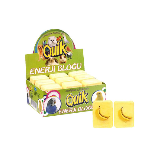 Quik Kuşlar İçin Muzlu Enerji Bloğu Gaga Taşı 4 cm