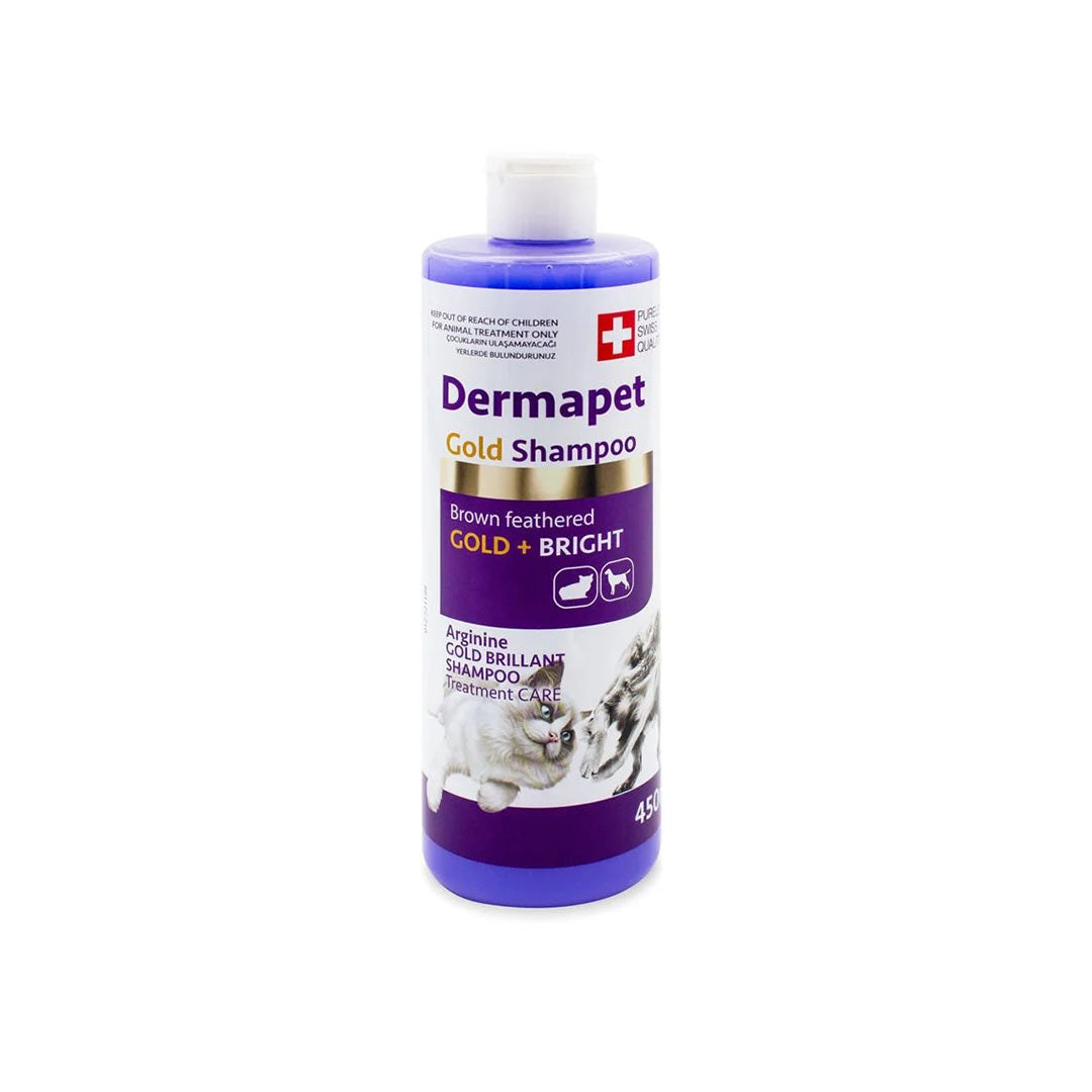 Purele Dermapet Gold for Brown Breed Cat and Dog Dermatological Creamy Shampoo 450 ml