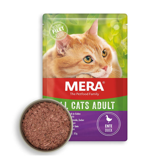 Mera Pouch Tahılsız Ördekli Yetişkin Kedi Konservesi 85 gr