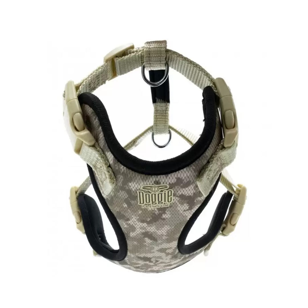 Doggie Havalı Dokumadan El Yapımı Kamuflaj Köpek Göğüs Tasması S 1.5x40-50cm