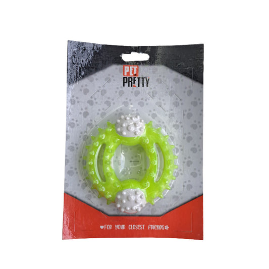 لعبة كرة على شكل حلقة مطاطية مدببة للكلاب من بيت بريتي 