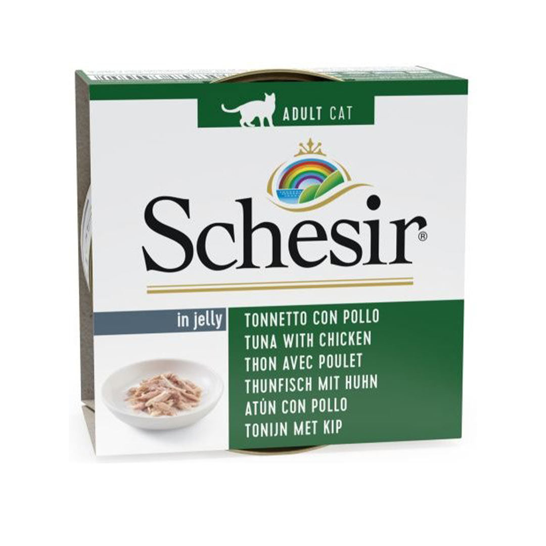 Schesir Tuna and Chicken Jelly Adult Cat Canned Food 85g