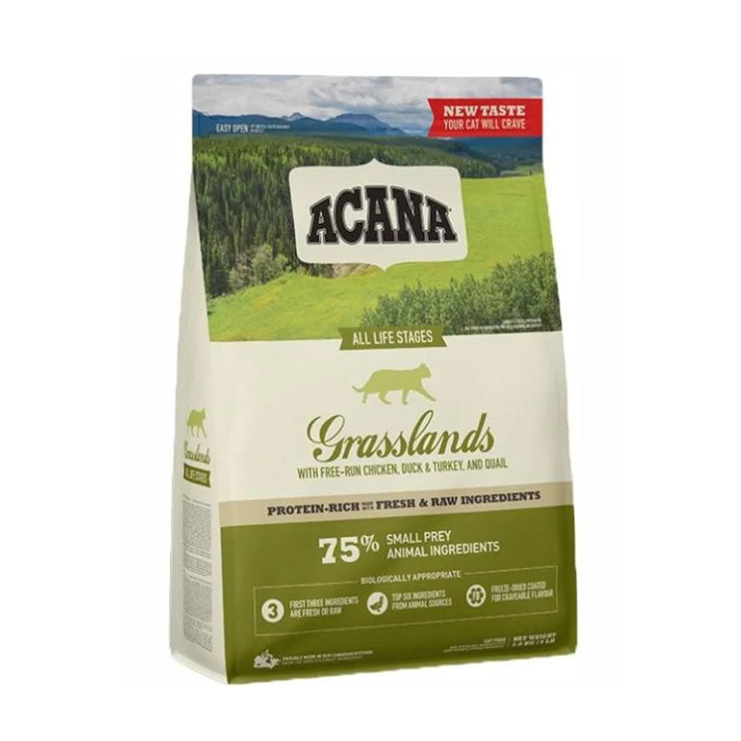 Acana Grasslands Tavuklu, Hindili, Ördekli ve Bildircinli Tüm Yaşam Evreleri Için Kedi Mamasi 1.8 kg