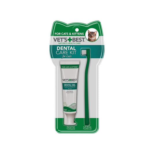 Vet's Best Plak ve Tartar Temizleyen Yetişkin ve Yavru Kedi Ağız ve Diş Bakım Seti 45 Gr
